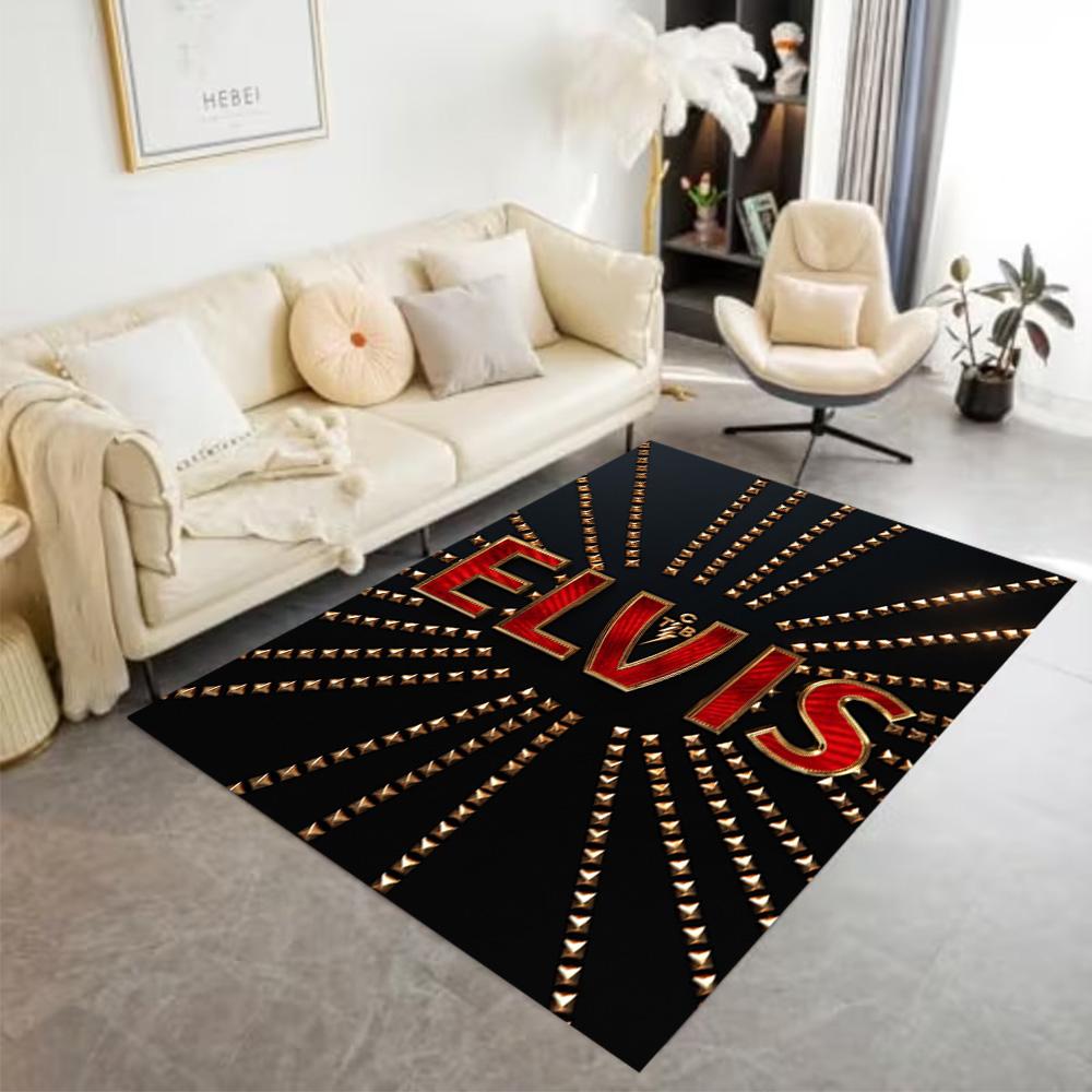 Elvis Presley Legend Area Rug Perfect for Study Room Entryway Kitchen Balcony Antislip Carpet Anime Office Decor Birthday/Christmas Gift