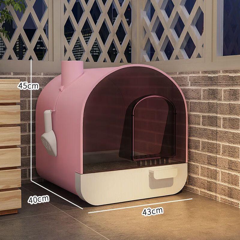 Полностью закрытый кошачий туалет с выдвижным ящиком