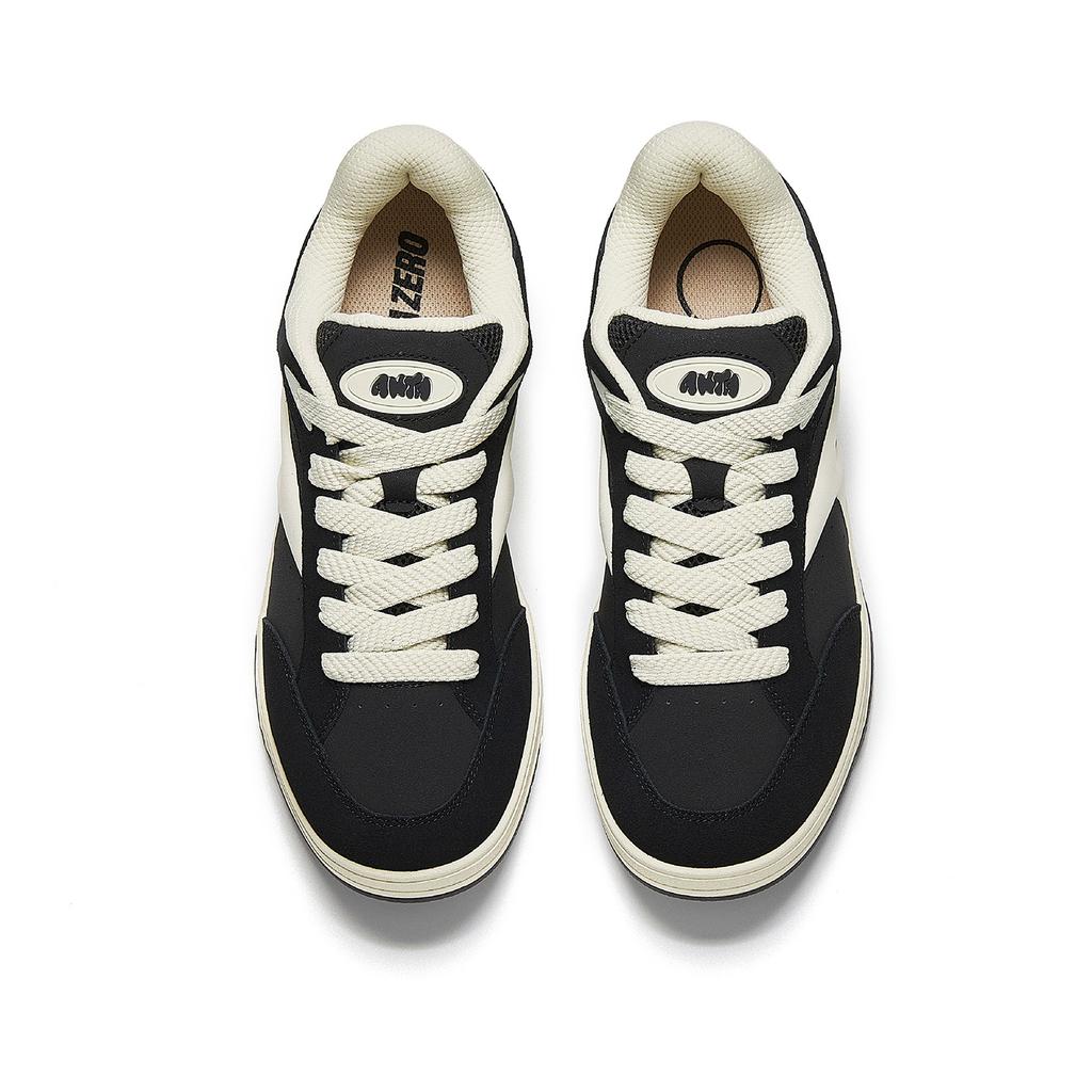 Anta Retro American Style Versatile Simple Fashion Durable Lightweight Low-Top Skate Shoes Men Sneakers Black Gray 912548007-1