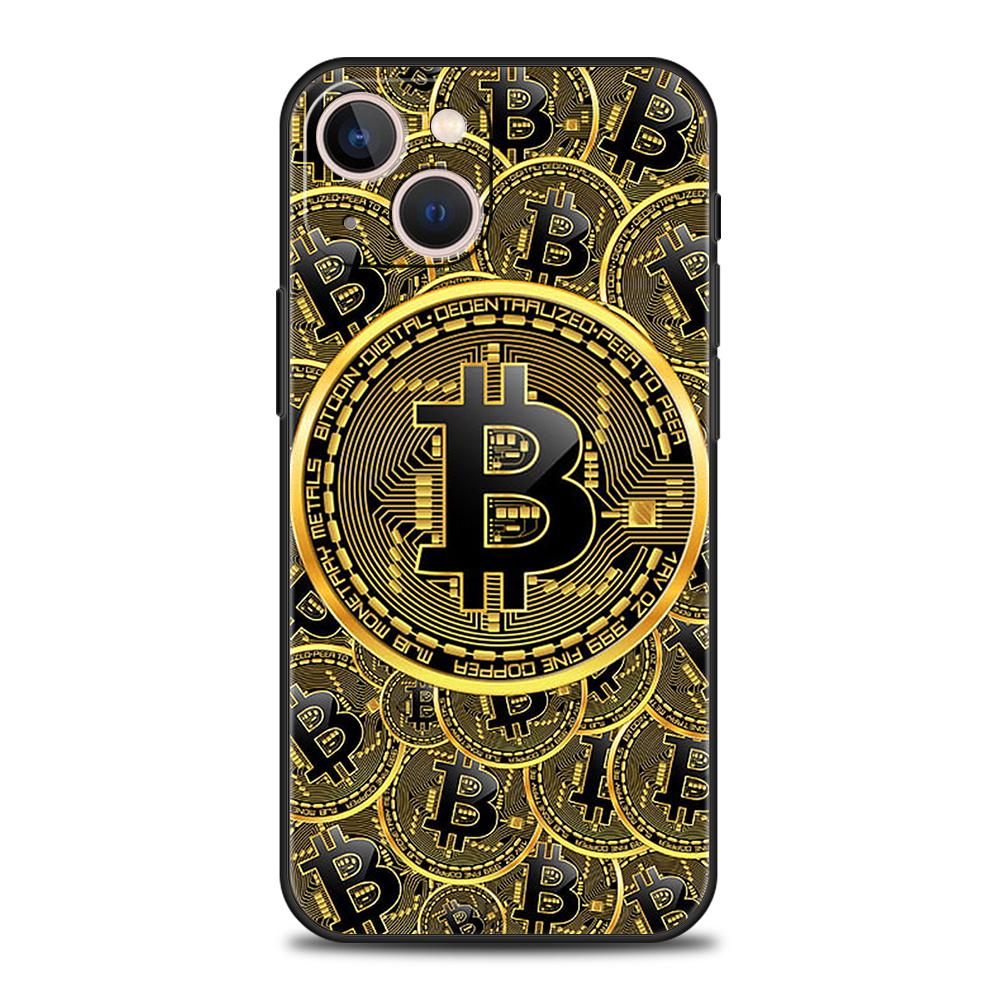 Luxury TPU Soft Phone Case For iPhone 17 Air 16E 16 11 15 14 Pro MAX 12 13 7 8 Plus X XR XS SE 2022 Cover Luxury Bitcoin B