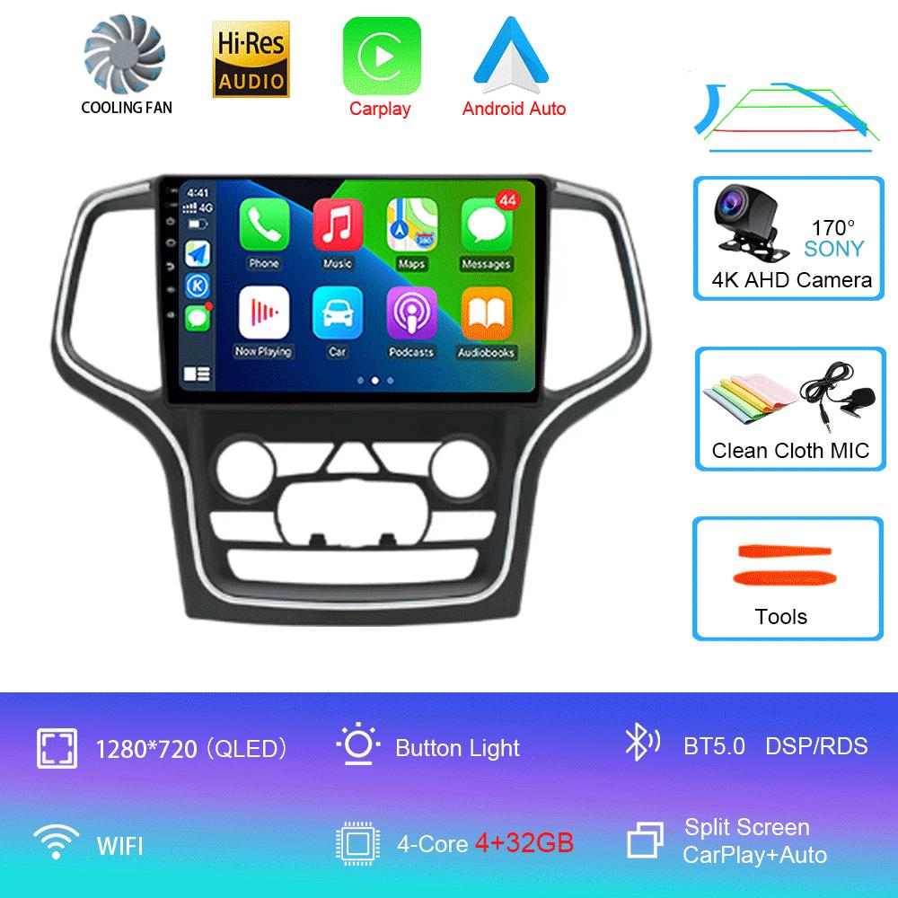 For Jeep Grand Cherokee WK2 2014 Car radio Multimedia Carplay Navigation GPS Wireless Android Auto Car Stereo HDR Radio 5G Wifi