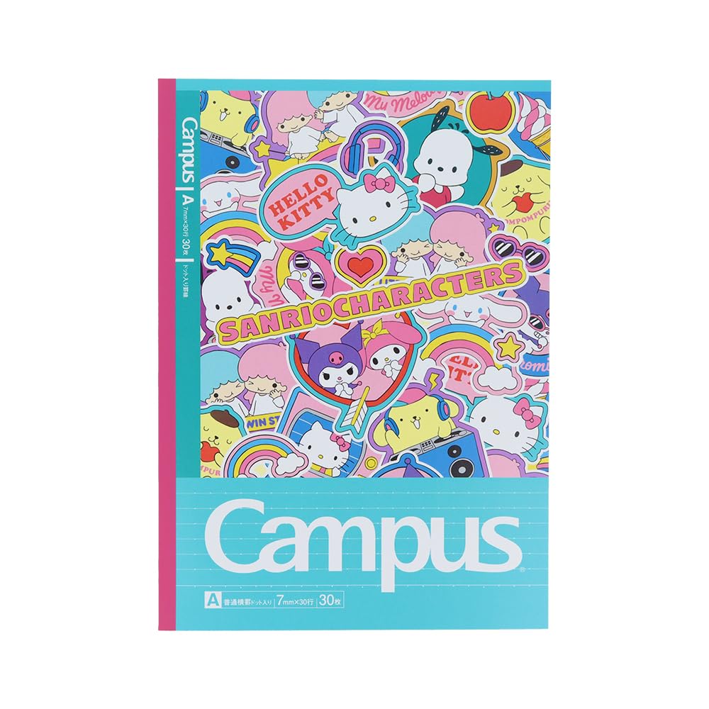 Sunstar Stationery Sanrio Character Campus 5 Sanrio S2691710 Notebook, Notebook, A-Ruled, Books, Characters,