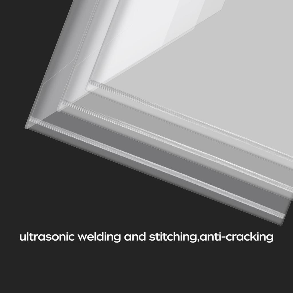 30pcs Plastic Envelopes, Clear Reusable Poly Envelope Waterproof File Folder with Snap Button, Us Letter/A4 Size