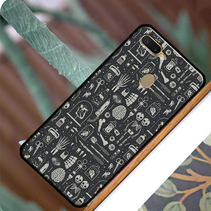 Etui na telefon z rentgenowską anatomią człowieka dla OPPO A15 A3S A5S A52 A72 A54 A74 A94 A83 A91 A93 A5 A9 A31 A53 A53S 2020