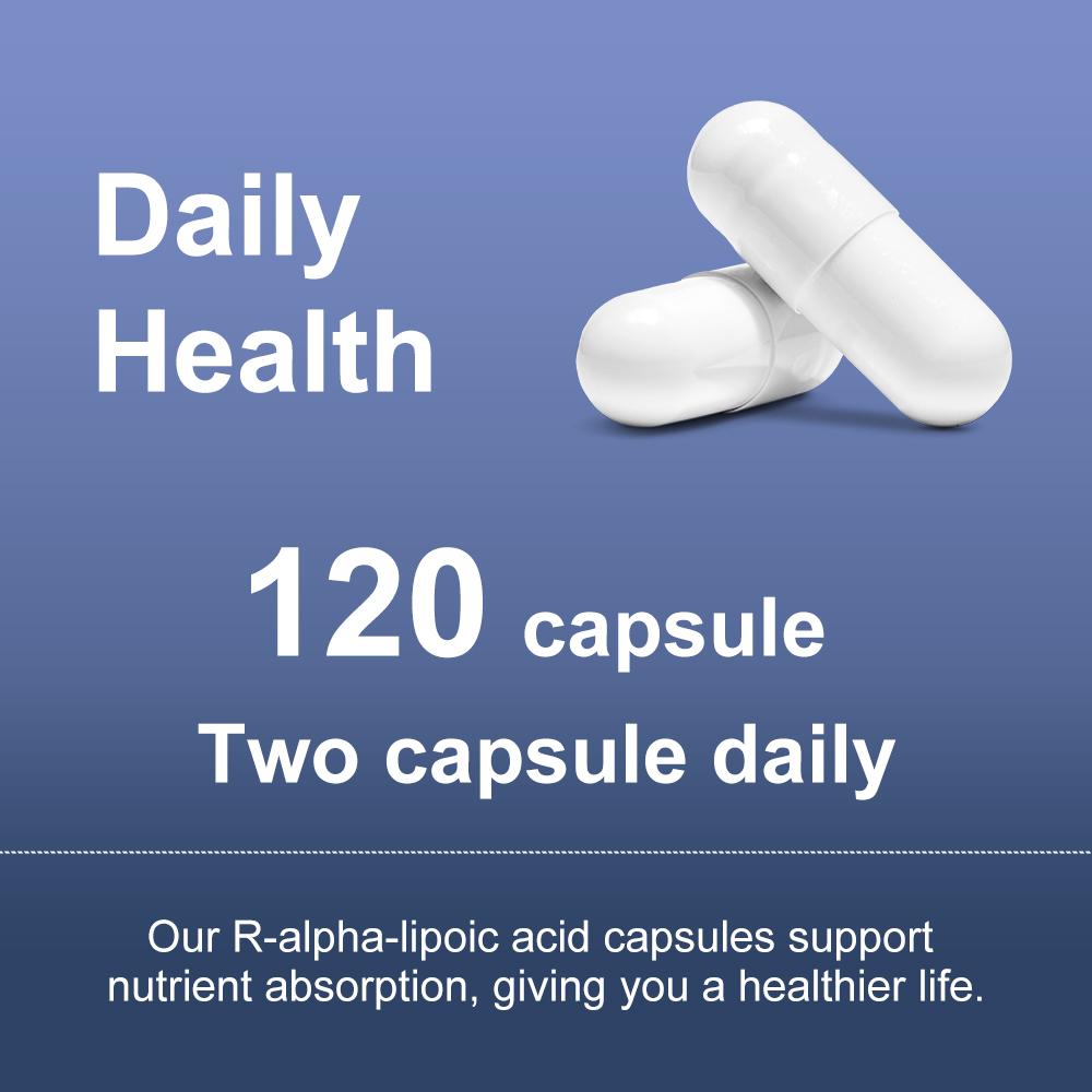 R-Lipoic Acid 240 Mg Dietary Supplement, With Sodium, 120 Capsules Per Bottle