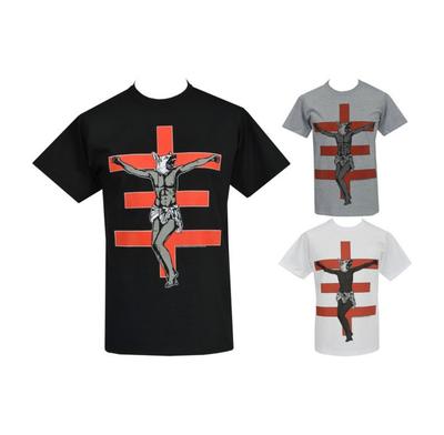 Psychic TV Mens T-Shirt Val Denham Wolf Dog Cross PTV Industrial Punk Breathable Camisetas Nostalgia Retro High Quality Cotton