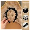 1/2Pcs High-end Sparkly Velvet Headband New Luxury Butterfly Rhinestone Headband High-top Headpiece Hair Accessory