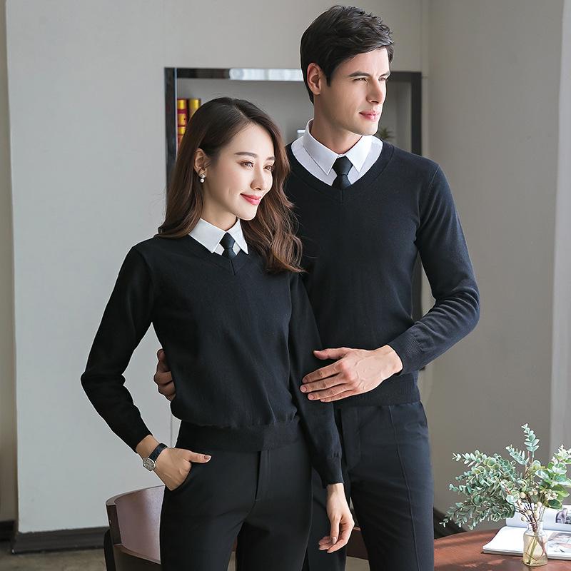 Unisex V-Ausschnitt Wollweste für Frühling/Herbst Business-Kleidung