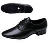Scarpe da ballo in vera pelle quadrate da uomo ventilate scarpe da ballo suola morbida scarpe da ballo sociale sneakers in pelle per ballo latino pieghettate