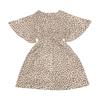 Women V Neck Belted Dress Short Sleeve Wrap Style Casual Loose Fit Printed Summer Dress with Waist Tie