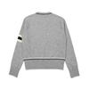 MALBON GOLF Round Neck Logo Knit Top Melange Gray (Woman)