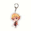 Acrylic Anime Keychain Kamado Tanjiro Nezuko Agatsuma Zenitsu Student Bag Charm Pendant Cosplay Accessories Gift