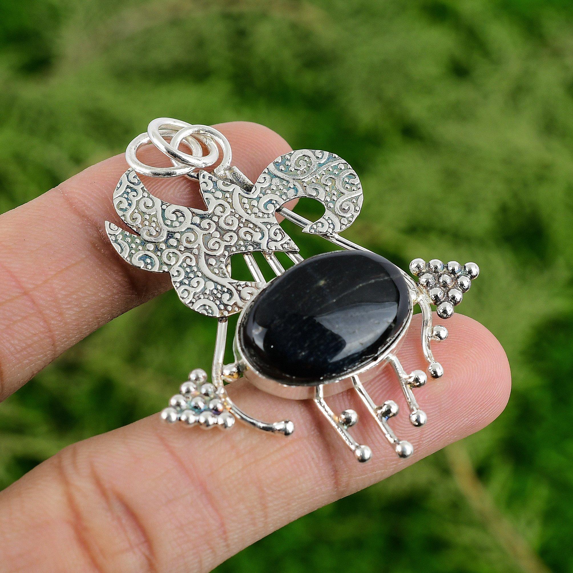 

Sterling Silver Natural Nellite Birthday Handmade Artisan Elegant Sister Pendant