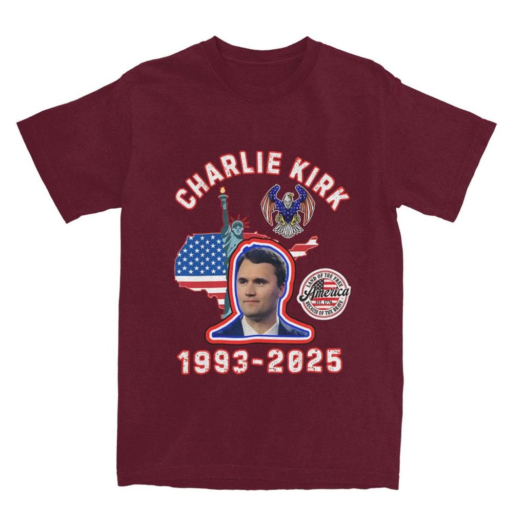 Rest In Peace Charlie Kirk Tshirt Men Cotton Tops Print Legends Never Die O-neck Short Sleeve