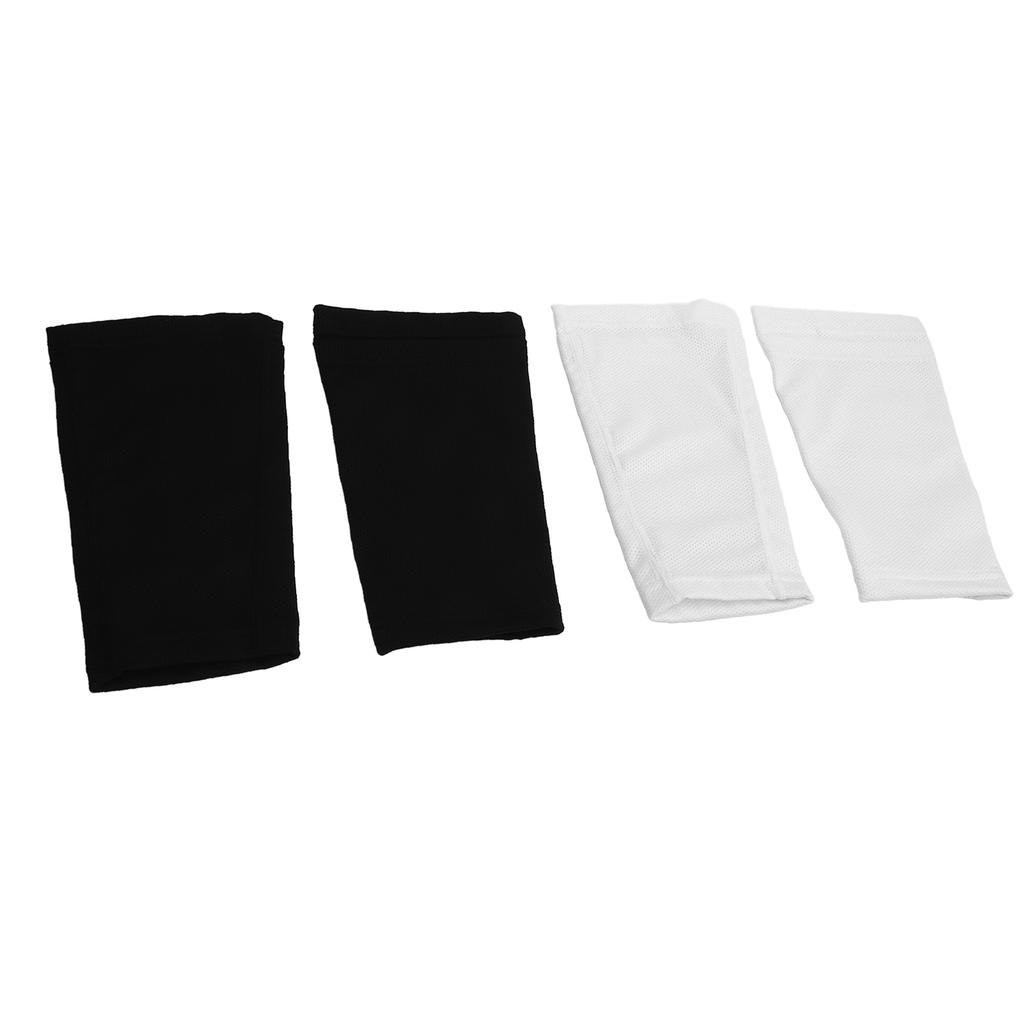 2 Pairs Soccer Shin Guards Sleeves Anti Slip Breathable Football Shin Pad Sleeves for Sports