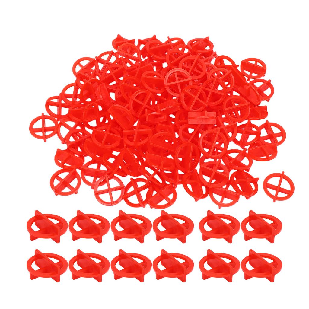 500 Stück Entfernbare Fliesenabstandshalter 1/16 Zoll 2 mm Wiederverwendbar Wandboden Bauwerkzeug Fliesen-Nivelliersystem Rot 2,0 mm