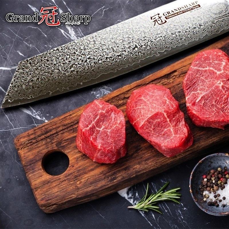 8.2 Inch Chef Knife VG10 Damascus Steel Vg10 Japanese Kitchen Knives G10 Handle