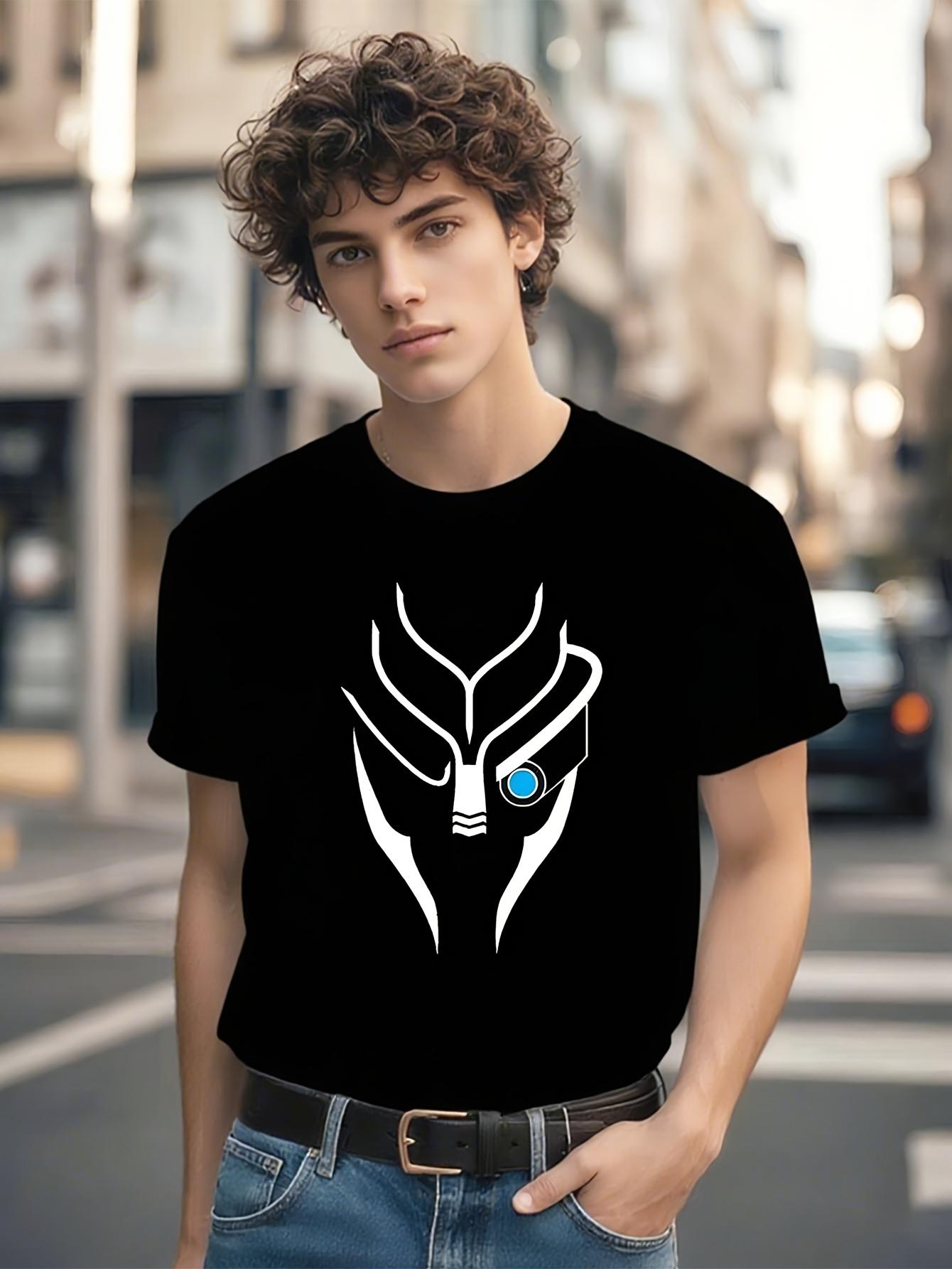 Mass Effect Garrus White T-shirt - Funny One-Neck Casual Cotton Tee with Bold Graphic Print L