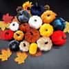 Fake Pumpkins Ornaments Home Party Vintage Style Pumpkins Props Ornaments For Fall Winter Decoer