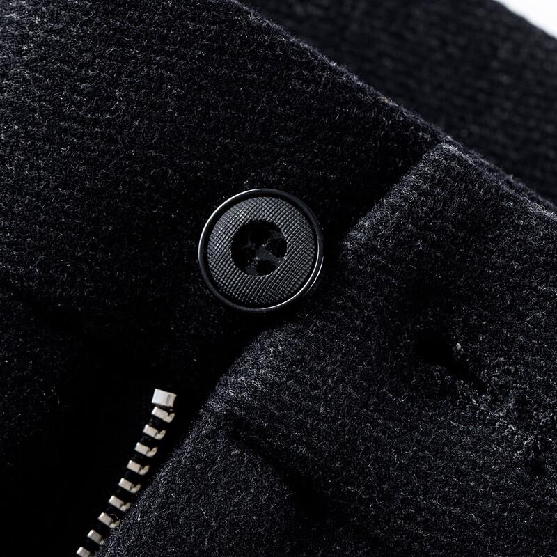 Sugiyama Men's Fleece-Lined Brushed Business Casual Straight-Leg Pants