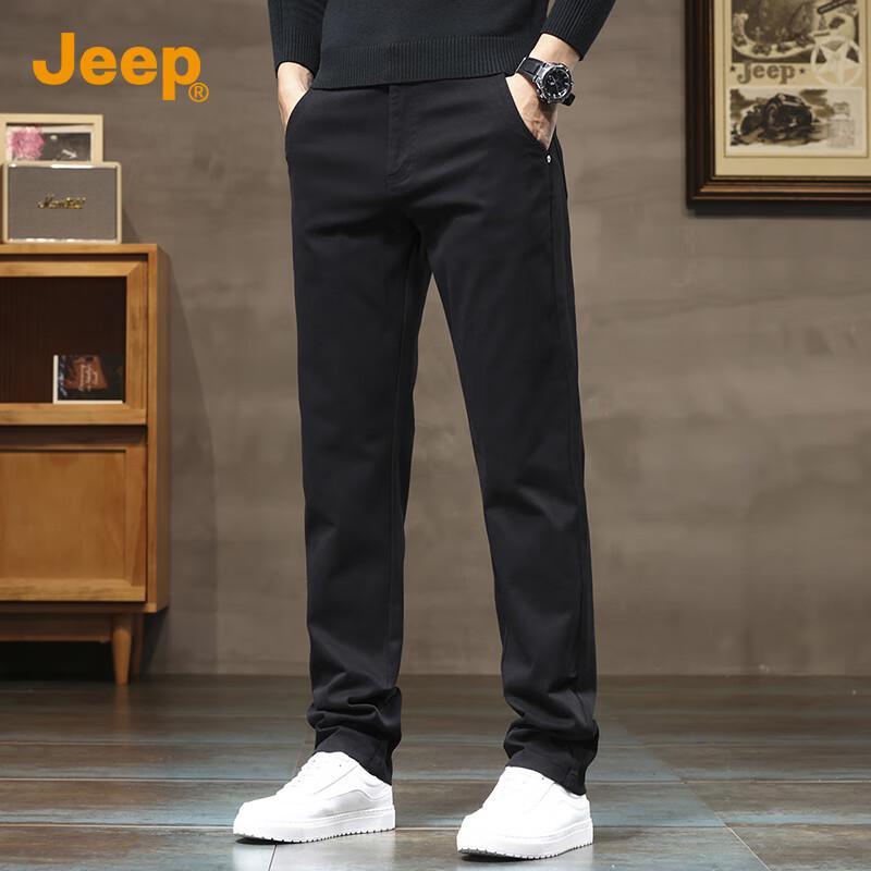 JEEP Men's Premium Smart Casual Straight-Leg Pants