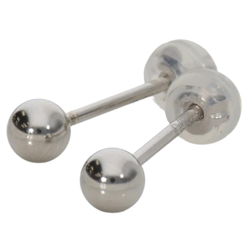 

[Anytime With] Leave-on earrings (round ball) Axis 12mm Consideration for metal allergies made in Japan binaural pair Round ball 2mm/PT900 platinum