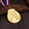 Football Trophies For Awards 3D Souvenir School Sports 360-Degree Rotatable Professional Blank Custom Gold Meta Medal Craft Gift