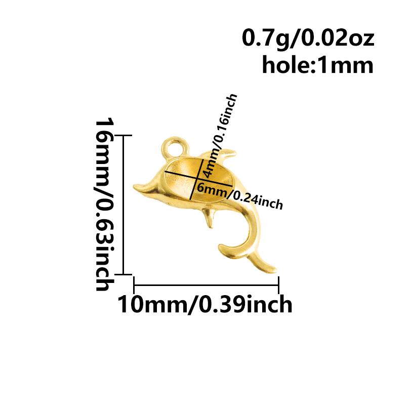5pcs/Lot Gold Color Geometric Cobochons Stainless Steel Blank Settings Oval Heart Round Pendants For Jewelry Making Charms Bulk