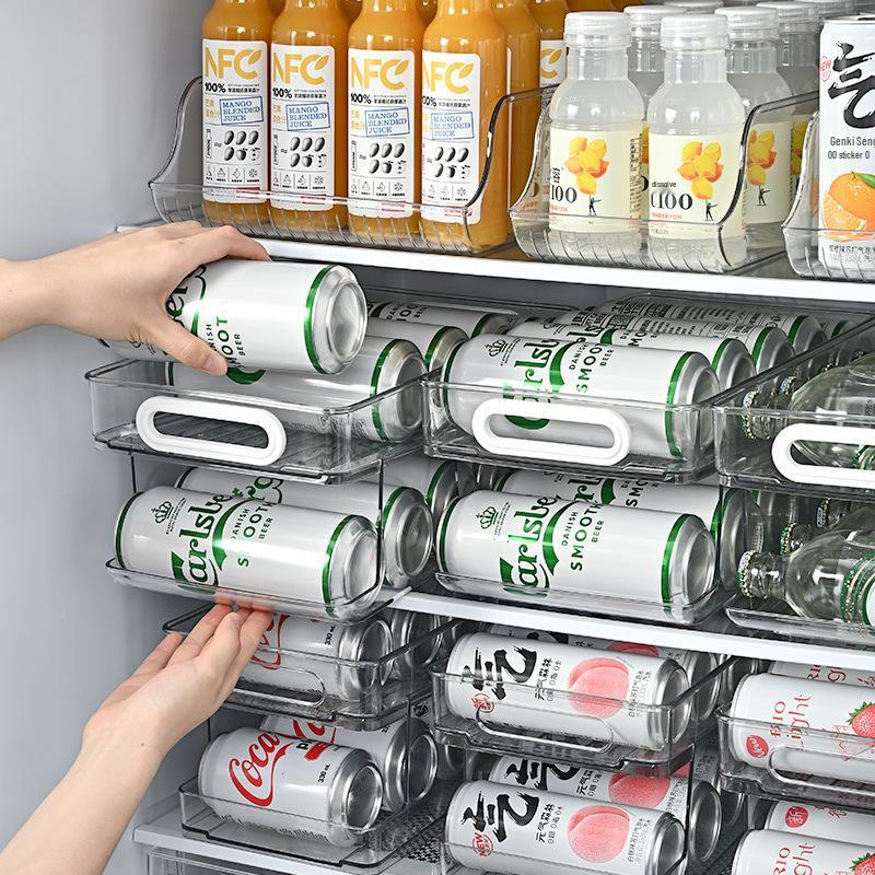 Double-Layer Self-Rolling Beverage Storage Rack for Cans (Large Size)