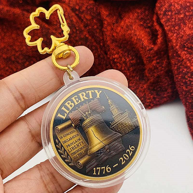 United States 1776-2026, Zinc Alloy, Gold-plated, Eagle Commemorative Medal, Creative Bell, Coin, Commemorative Coin