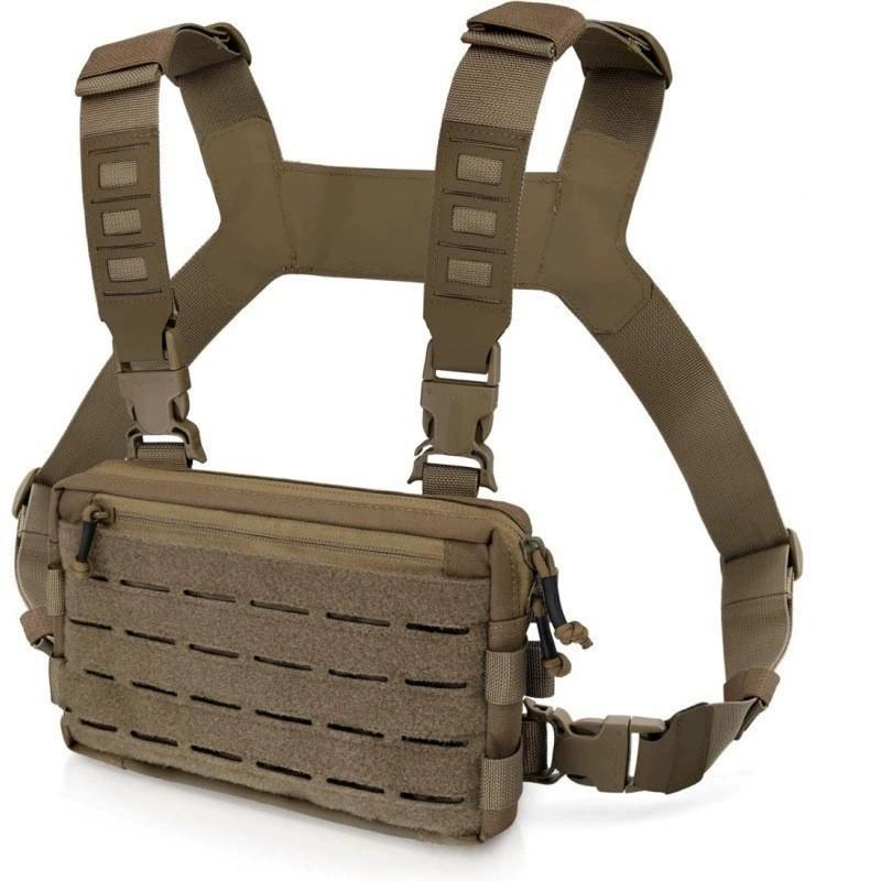 Taktická hrudní brašna pro muže, Běžecká hrudní taška s předním poutkem, Recon hrudní postroje pro lov, Outdoor EDC