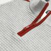 Fila Original Casual Fashion Retro Trendy Waffle Half-Zip Loose Knit Sweater Men sweater Ghost-White Flower-Gray F11M549402FLM