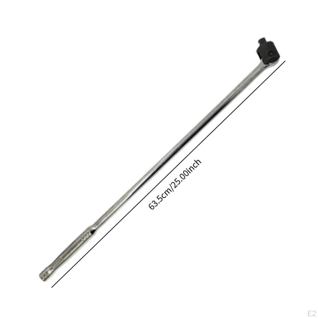 1/2" Breaker Bar 24" Rustproof Nonslip Wrench Extension Rod for Mechanical Tasks Home Furniture