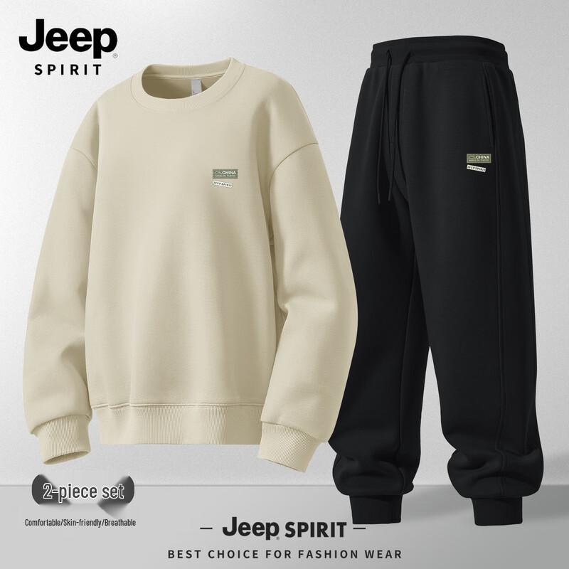 JEEP SPIRIT Men's 2025 Casual Sweatshirt & Pants Set