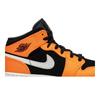 Air Jordan 1 Retro Mid Grade School 'Orange Black' (Unisex) Black / Cone-Light Bone Kids' Basketball Shoes 554725 062
