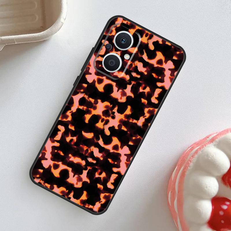Tortoise Shell Pattern Case For OPPO Reno 11F 8T 4Z 5Z 4 6 7 8 5 Lite 10 Pro OPPO Find X2 X3 Lite X5 X6 Pro Cover