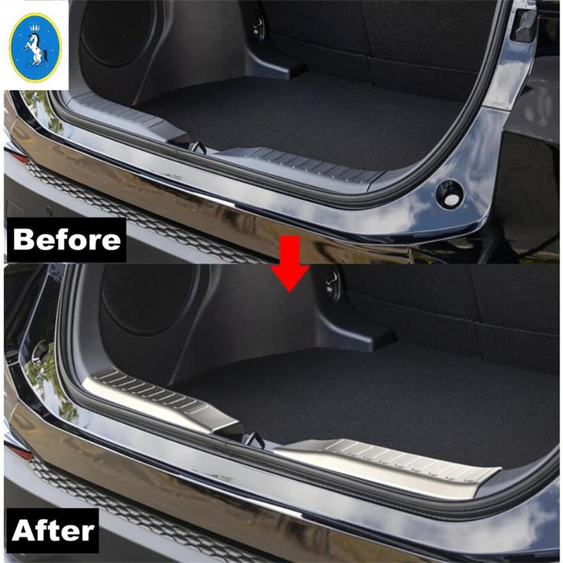 Stainless Steel Car Rear Trunk Door Sill Guards Scuff Plate Panel Protector Cover Trim Accessories For Toyota C-HR CHR 2024 2025