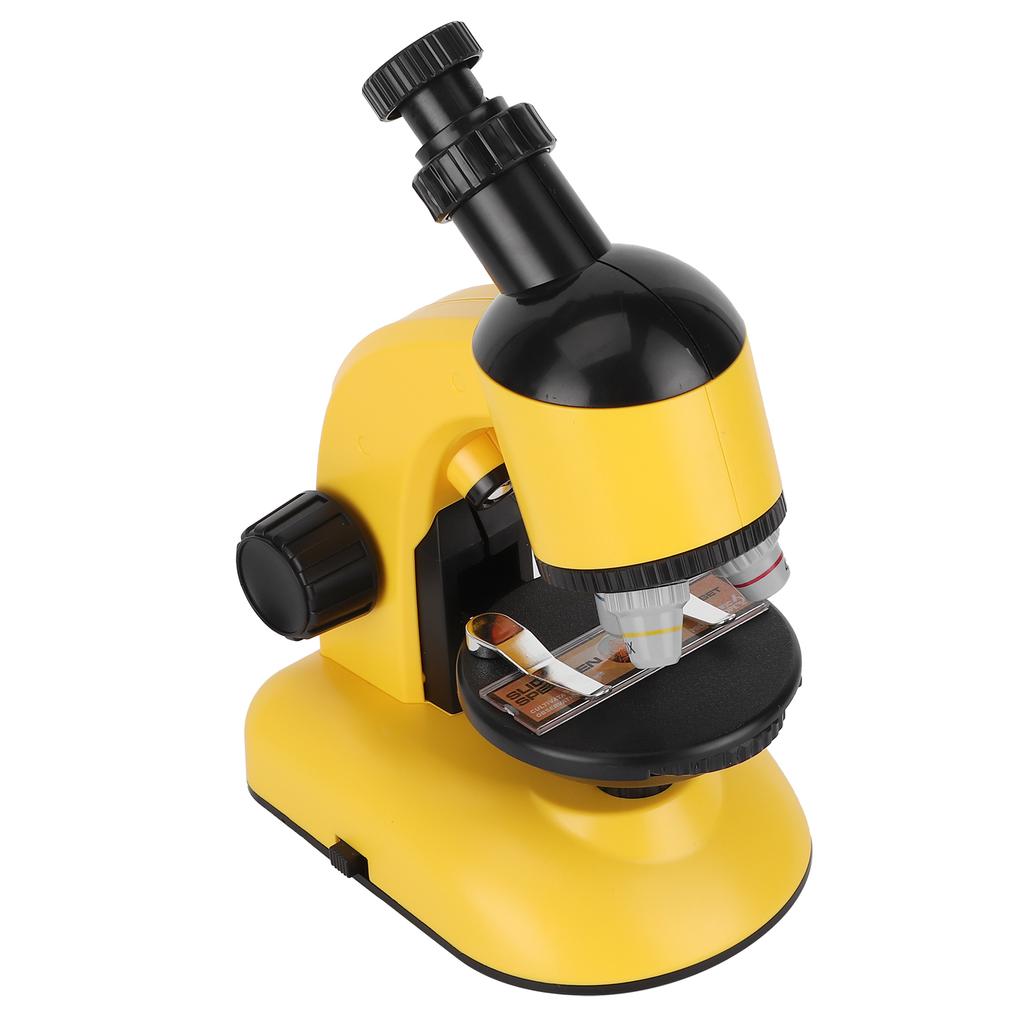 40X1200X Kids Microscope with 360 Rotation Head Educational Toy for Children BeginnersYellow