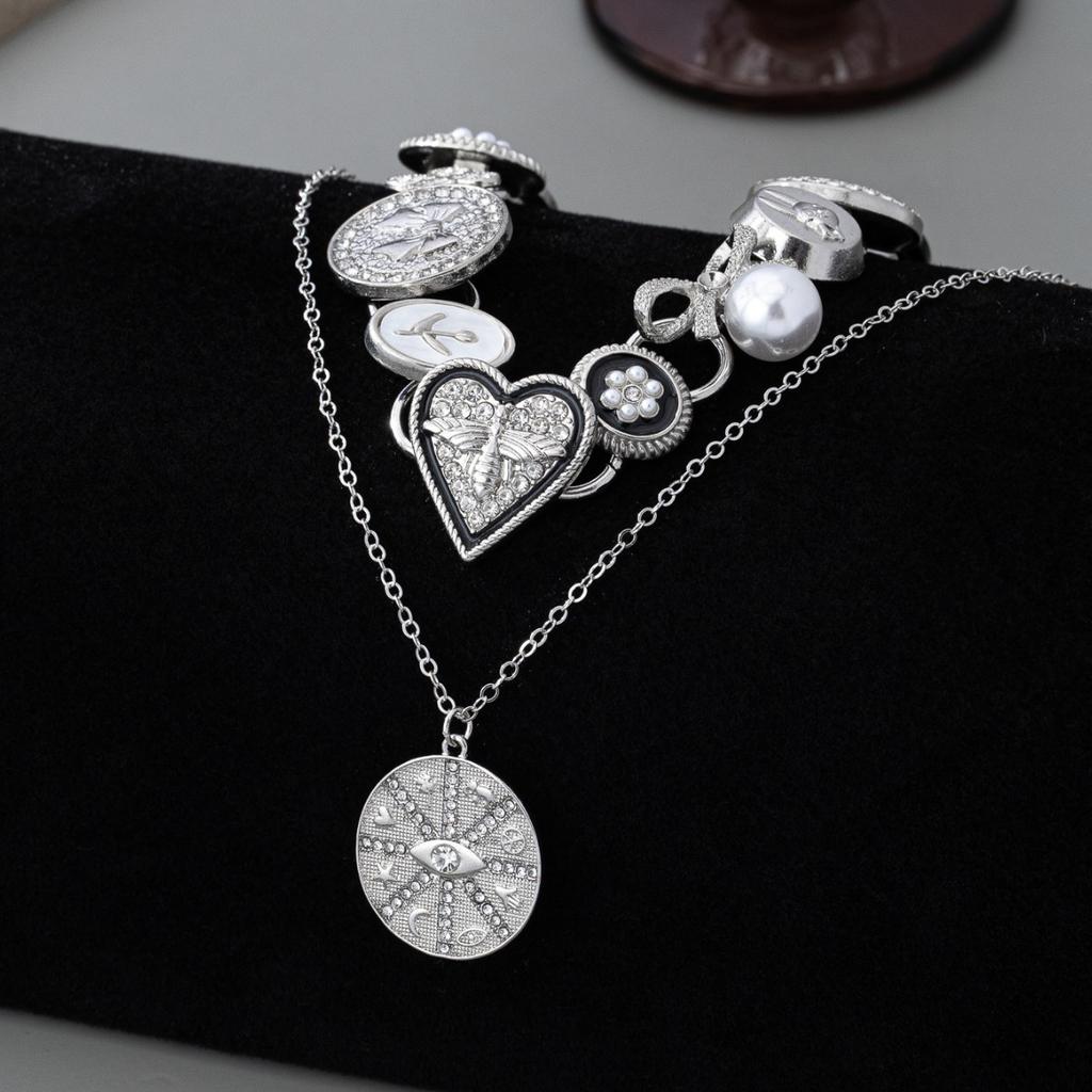Layered Collage Necklace for Women