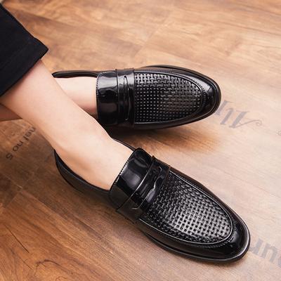 Designer Men Formal Shoes Men's Business Dress Brogue Shoes For Wedding Party Patent Leather Oxford Shoes For Men Loafers