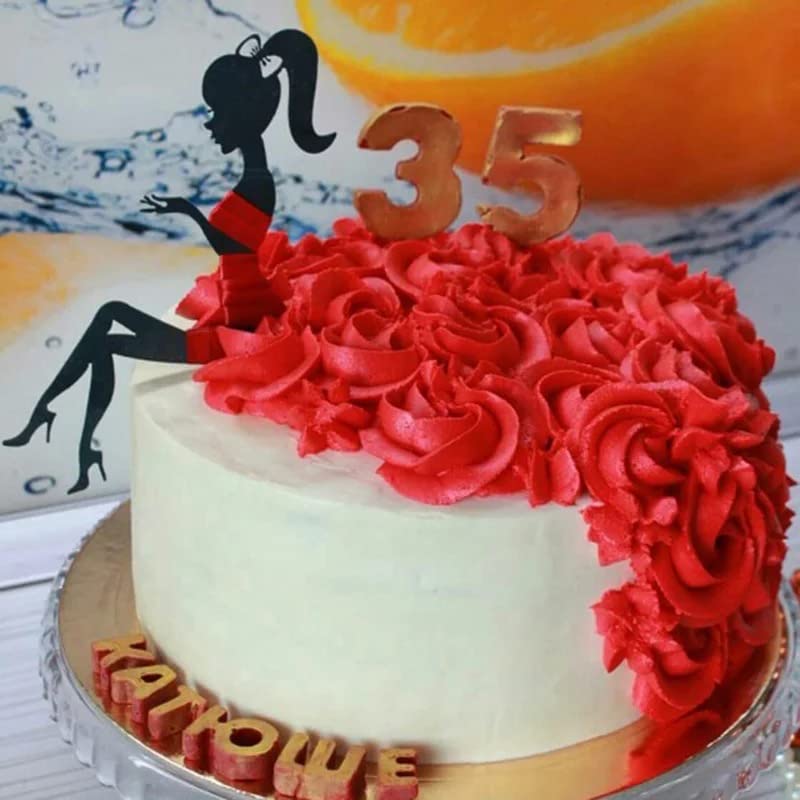 Kuchenaufsatz, Geburtstagstortendekoration, Prinzessin Mädchen, HAPPY BIRTHDAY, Alles Gute zum Geburtstag, Kleid, Feier