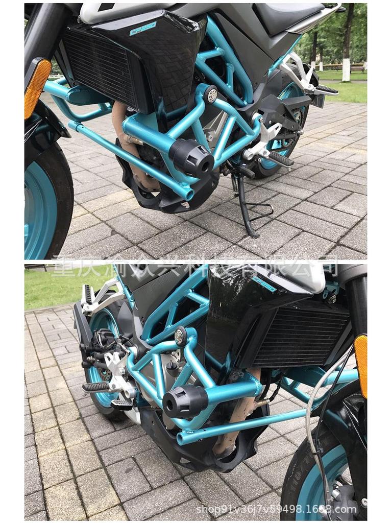 Chunfeng NK250 Front Guard: Anti-fall, Anti-collision Rubber Bumper for Motorcycle Racing Bars