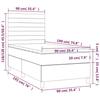 3141817 vidaXL Lit à sommier tapissier et matelas Gris clair 90x190 cm Tissu