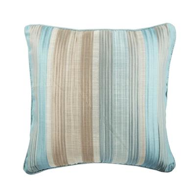 Aqua Throw Pillow Cover Silk Jacquard Pillowcase Square Striped Pillowcase Sofa Couch Bed Blue Pillow Cover Easter - Aqua Martini
