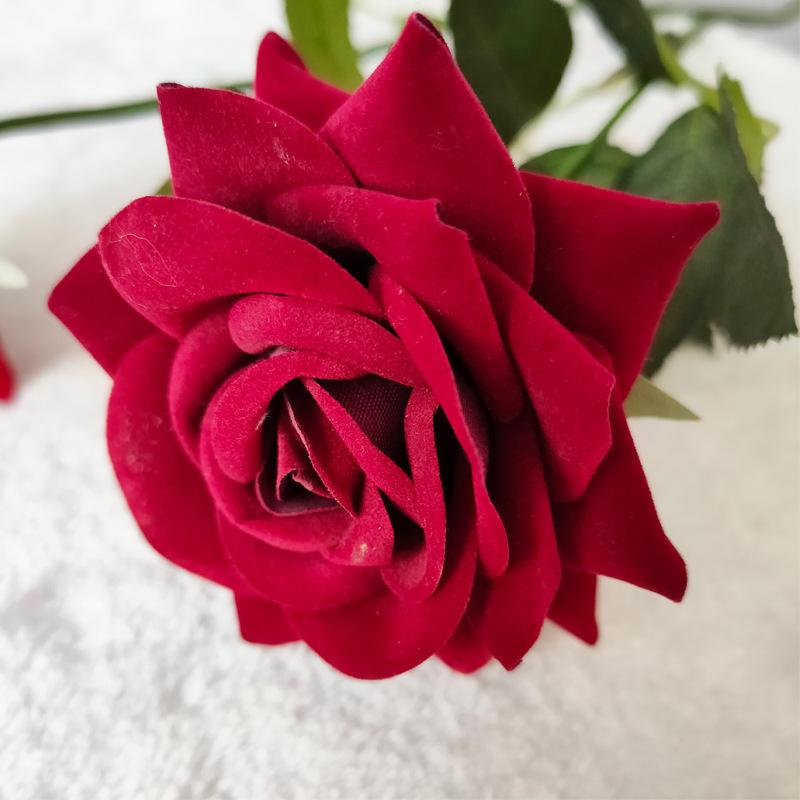 

Одинокий любовник Фланелевая роза, имитация цветка, реквизит для съемки, имитация домашнего декора, свадебный искусственный цветок фиолетовый