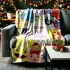 1pc Digital Print Nap Blanket, Bright Cartoon Characters Blanket for Home Use, All Season Warmth, Christmas and Valentine's Day Gift Blanket