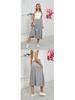 European High-Waisted Casual Midi Skirt - A-Line, Loose Fit, Draped Hem