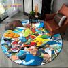 26 Style Cartoon Pokemon Cute Pikachu Round Area Rug,Carpet for Living Room Bedroom Sofa Playroom Decor,kids Non-slip Floor Mat