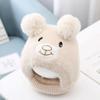Solid Color Baby Beanie Cap Bear Kids Crochet Hat Cute Kids Ear Protection Hat  Boys