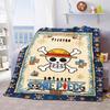 One Piece Theme Flannel Blanket Soft Warm Plush Throw for Couch Bed Sofa Lightweight Cozy Travel Home Decor -QJY